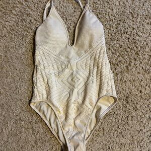 Cream Kids One Piece Swimsuit